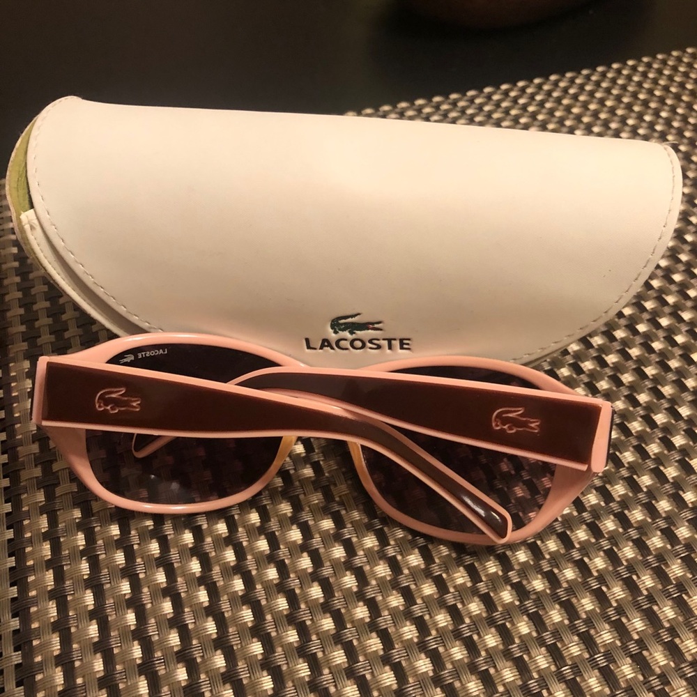 Lacoste Vintage Brown and Pink Sunglasses